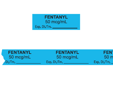 Fentanyl 50 mcg/mL - Date & Time Anesthesia Tape-image