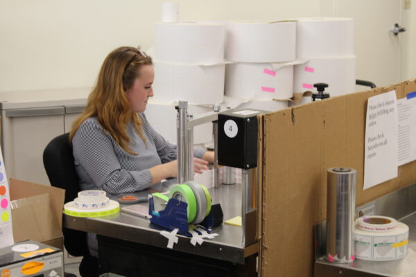 Staff members were on hand to demonstrate the various processes of order fulfillment